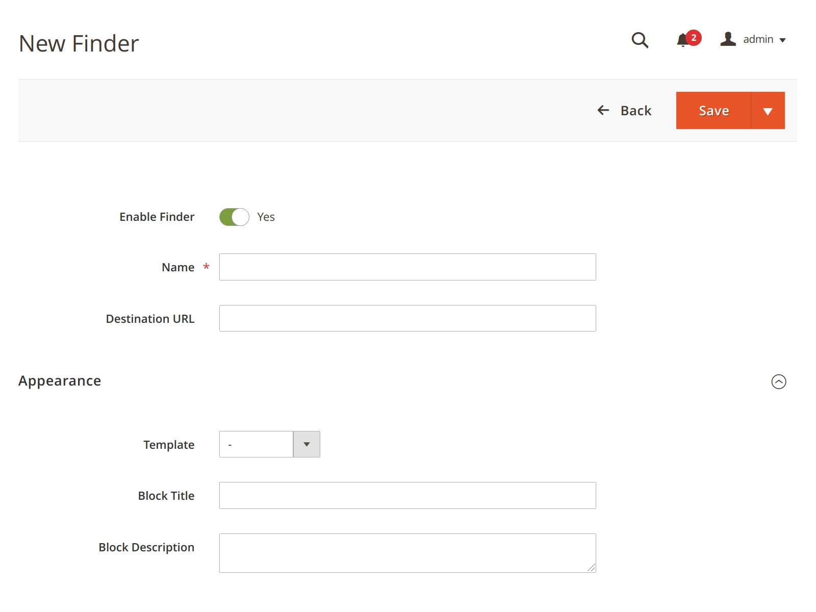 Customizing the finder's general settings and appearance in Magento 2 Product Finder plugin
