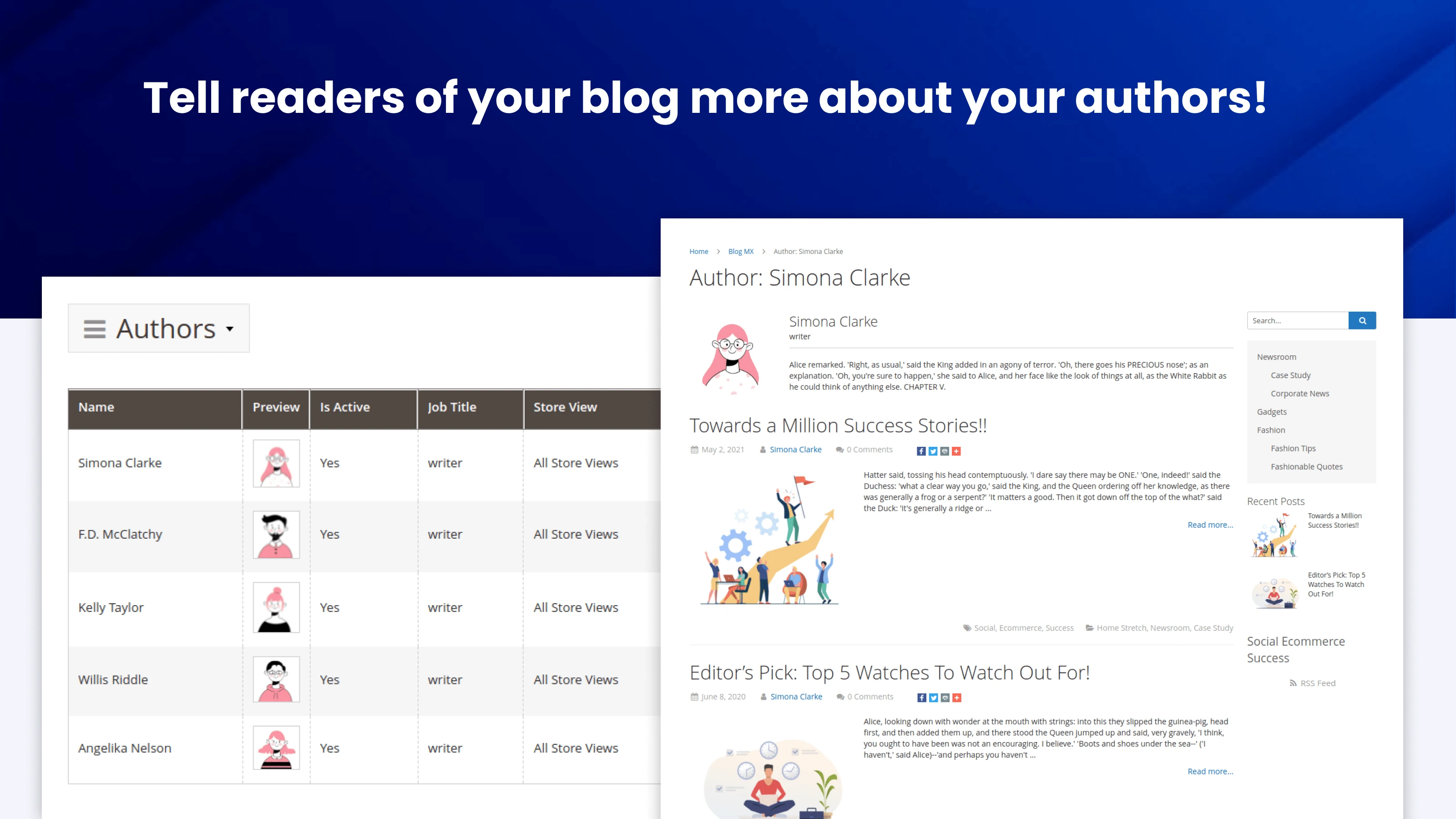 Blog authors