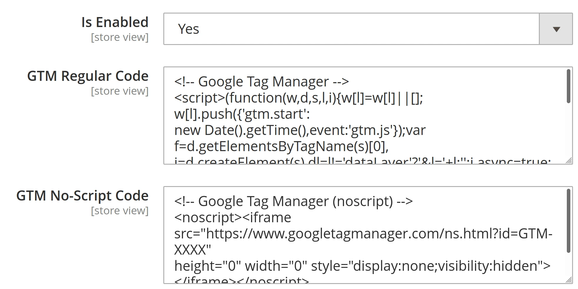 google tag manager ecommerce magento