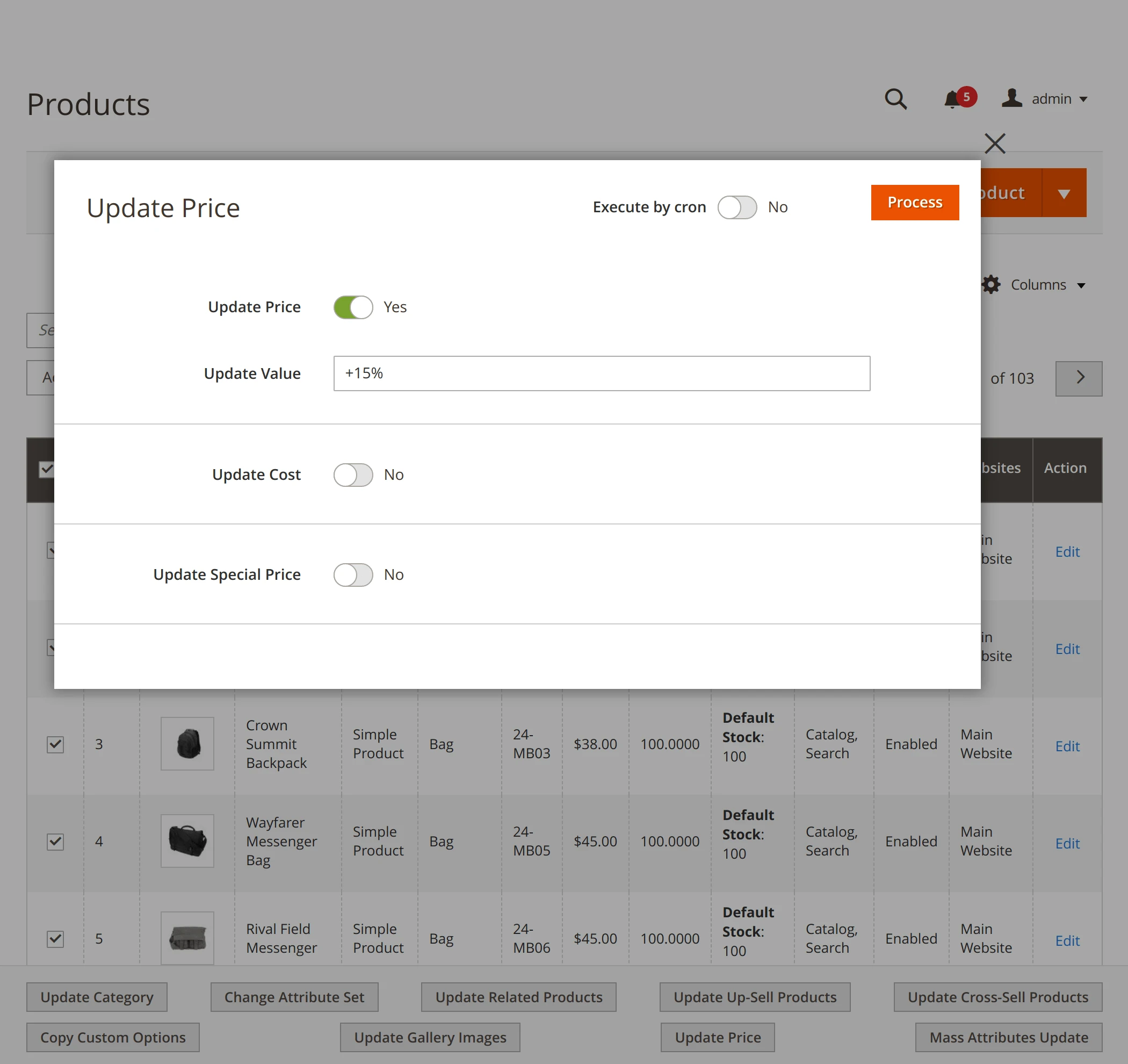 Updating product price with Mirasvit Magento 2 Mass Product Action module