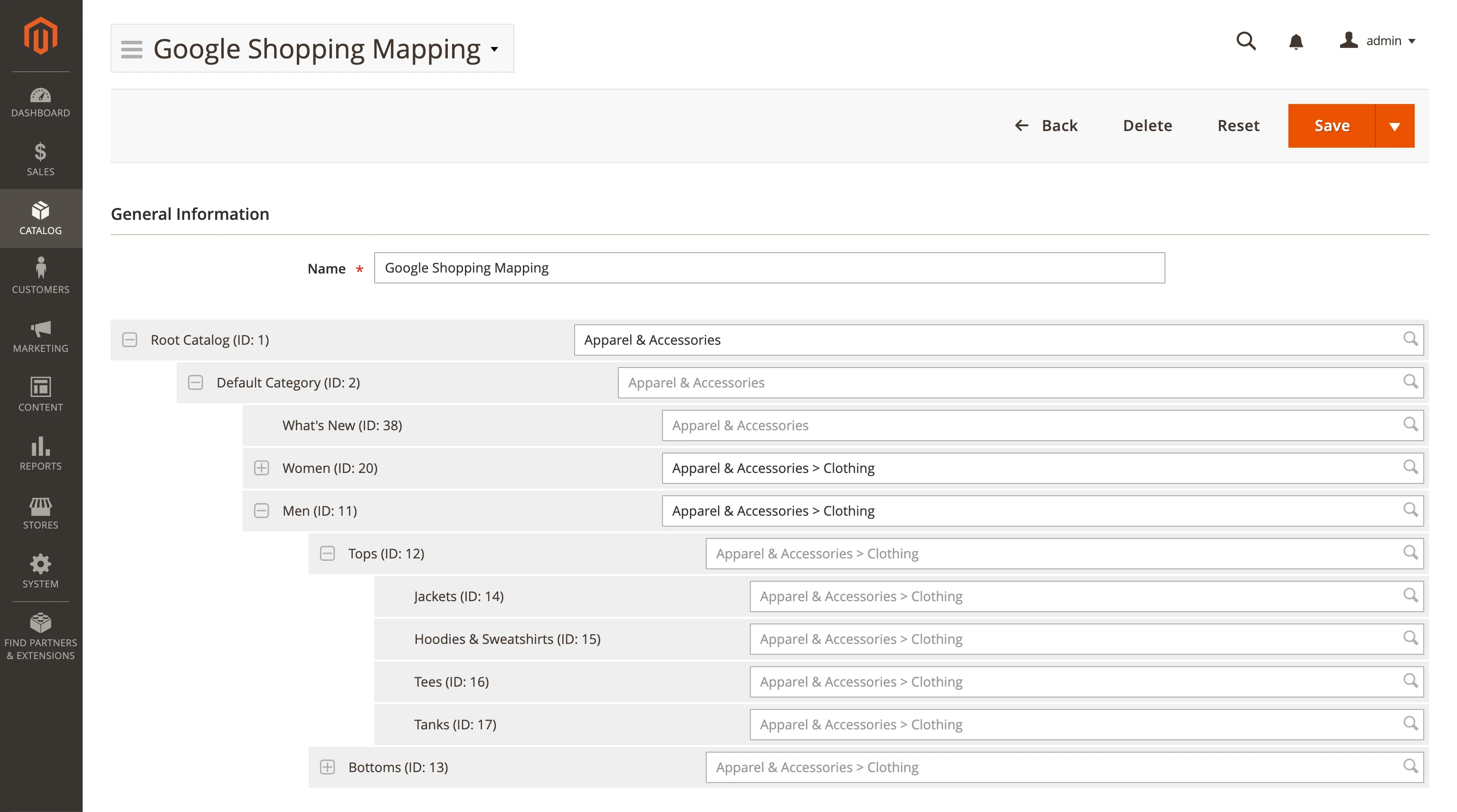 Feed Category Mapping
