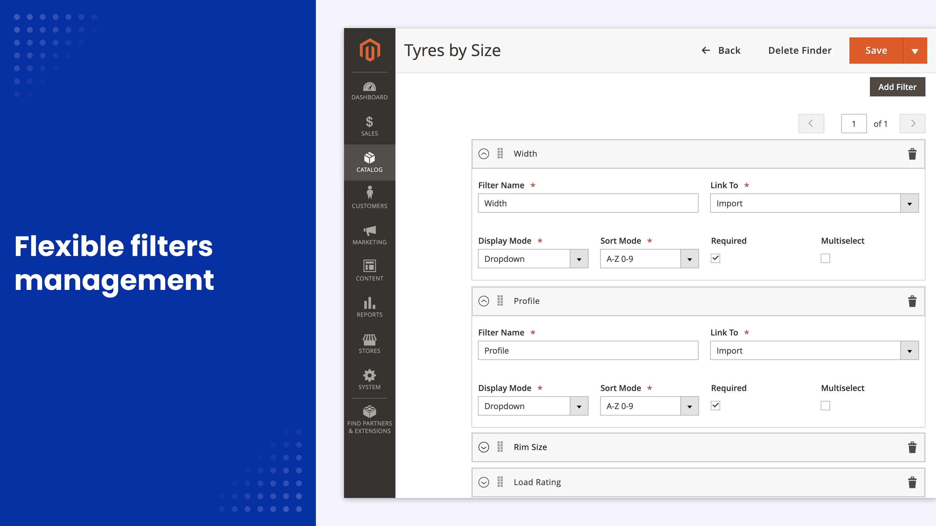 Magento 2 Product Parts Finder