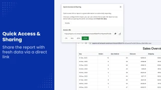 sharing advanced reports